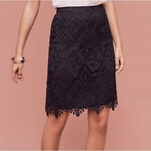 Anthropologie Moulinette Soeurs Garden Silhouette Lace Skirt